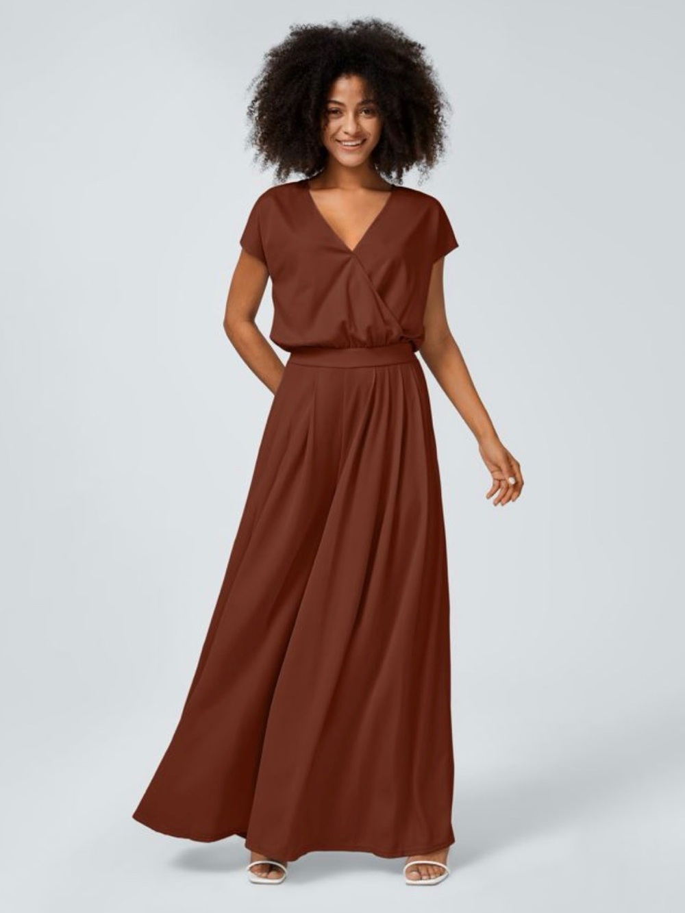 HALARA V-Neck Wrap Jumpsuit